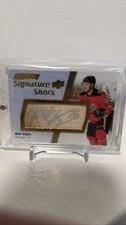 UPPER DECK ENGRAINED ICONS SIGNATURE SHOTS MATT STAJAN AUTO CARD FLAMES HOCKEY