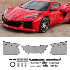 Front Radiator Grille Mesh Grill Cover Guard For Corvette C8 Z06 E-Ray 2023-2026