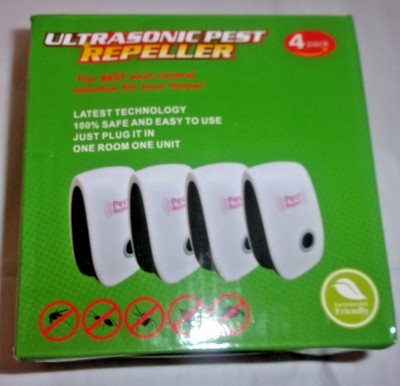 Ultrasonic Pest Control 4 Pack  Electronic Repeller Mosquito Cockroach Rat eTc.