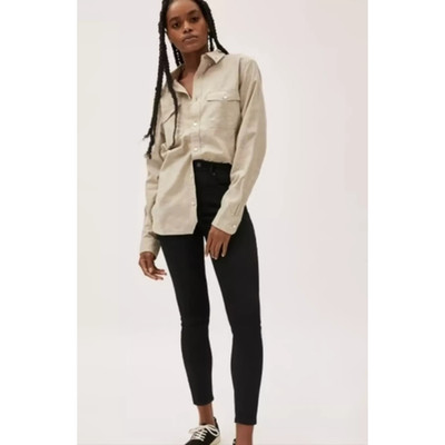 The Everlane Womens Black Curvy Authentic Stretch High Rise Skinny Jeans Size 23