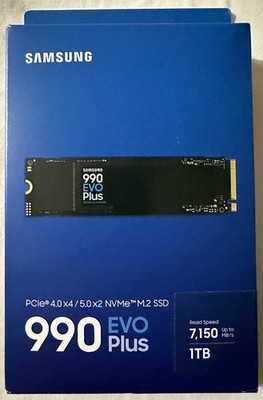 NEW Samsung 990 EVO Plus 1TB MZ-V9S1T0B/AM NVMe M.2 SSD PCIe 4.0/5.0 x2 7150MB/s