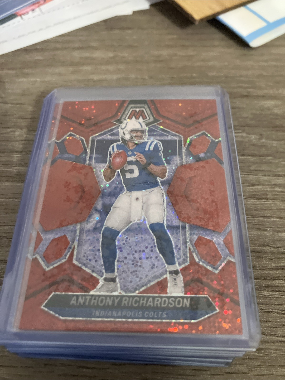 2024 PANINI MOSAIC #92 ANTHONY RICHARDSON RED SPARKLE PRIZM (SP)
