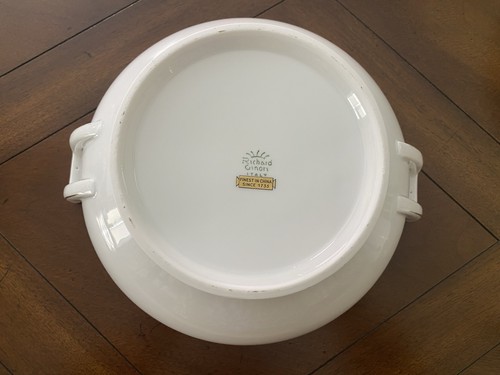 Excellent RICHARD GINORI PALERMO BLACK Covered Vegetable Bowl 7 1/4'' Tall - Picture 15 of 22