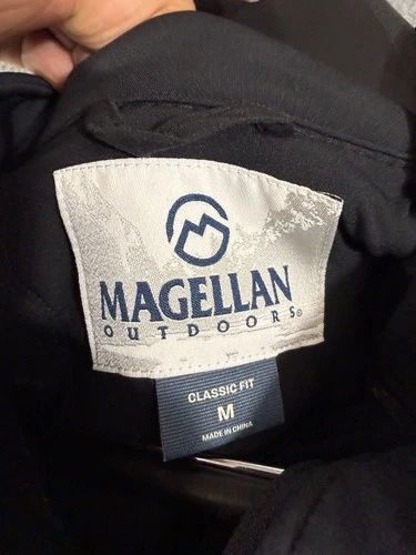 Magellan Softshell Jacket Mens M Black Fleece Lined Classic Fit Full Zip Stretch image 7
