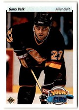 Garry Valk 1990-91 Upper Deck French Young Guns Rookie #530 Vancouver Canucks