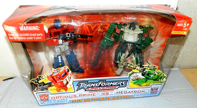TRANSFORMERS OPTIMUS PRIME vs MEGATRON NEW SEALED FIGURE HASBRO ROBOTS R.I.D. 07