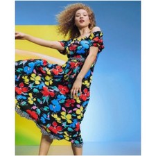 RIXO x Target Off The Shoulder Floral Ruffle Maxi Dress Sz. 6