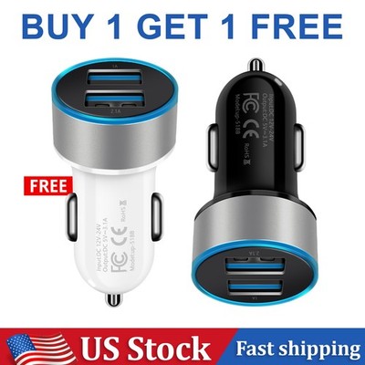 US Dual USB Ports Fast Car Charger Adapter For iPhone Samsung Android Cell Phone