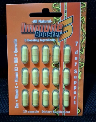 #ad High 5 Energy All Natural Immune Booster 7 Day Support 15 Capsules One Pack $23.99