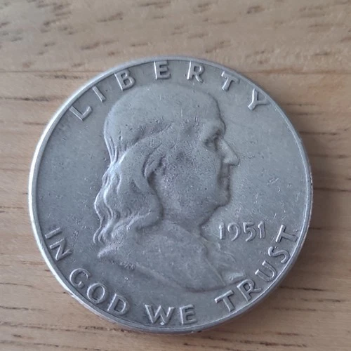 1951 Franklin Half Dollar Silver 50C Liberty Bell Circulated