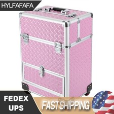 Professional Rolling Makeup Train Case Cosmetic Trolley Makeup Storage Organizer