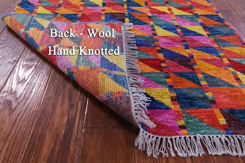 Moroccan Hand Knotted Wool Rug 3' 1" X 5' 1" - Q23592 - Picture 6 of 7