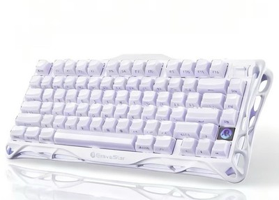 GravaStar Mercury K1 - Lavender 75% Pink Wireless Creamy Keyboard, Aluminum A