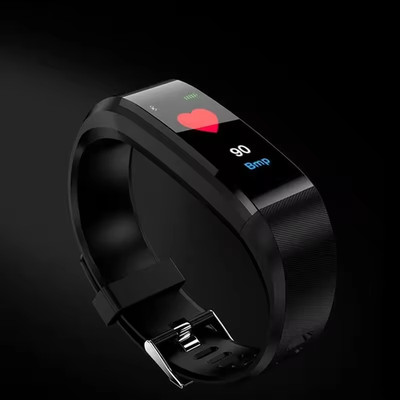 115plus Bluetooth 4.0 Smart Sports Bracelet Fitness Tracker Watch Black