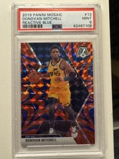 2019-20 Panini Mosaic - Donovan Mitchell #13 Reactive Blue Prizm