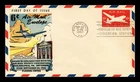 DR JIM STAMPS US COVER AIR MAIL 6C EMBOSSED ENVELOPE FDC FLUEGEL CACHET