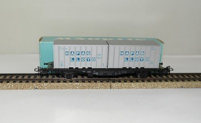 MÄRKLIN H0 : 4659 Containerladungswagen DB sehr gut in OVP 1969