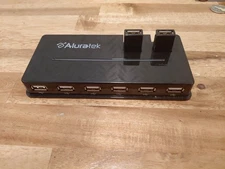 Aluratek 10-Port USB 2.0 Hub • Black - Model: AUH1210F 