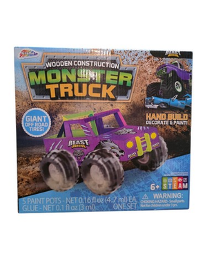 #ad #ad Grafix Wooden Construction Monster Truck Paint amp; Build Kit STEAM Age 6 $13.95