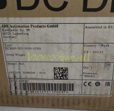 1PC NEW ABB DCS880-S02-0050-05X0 DC speed controller