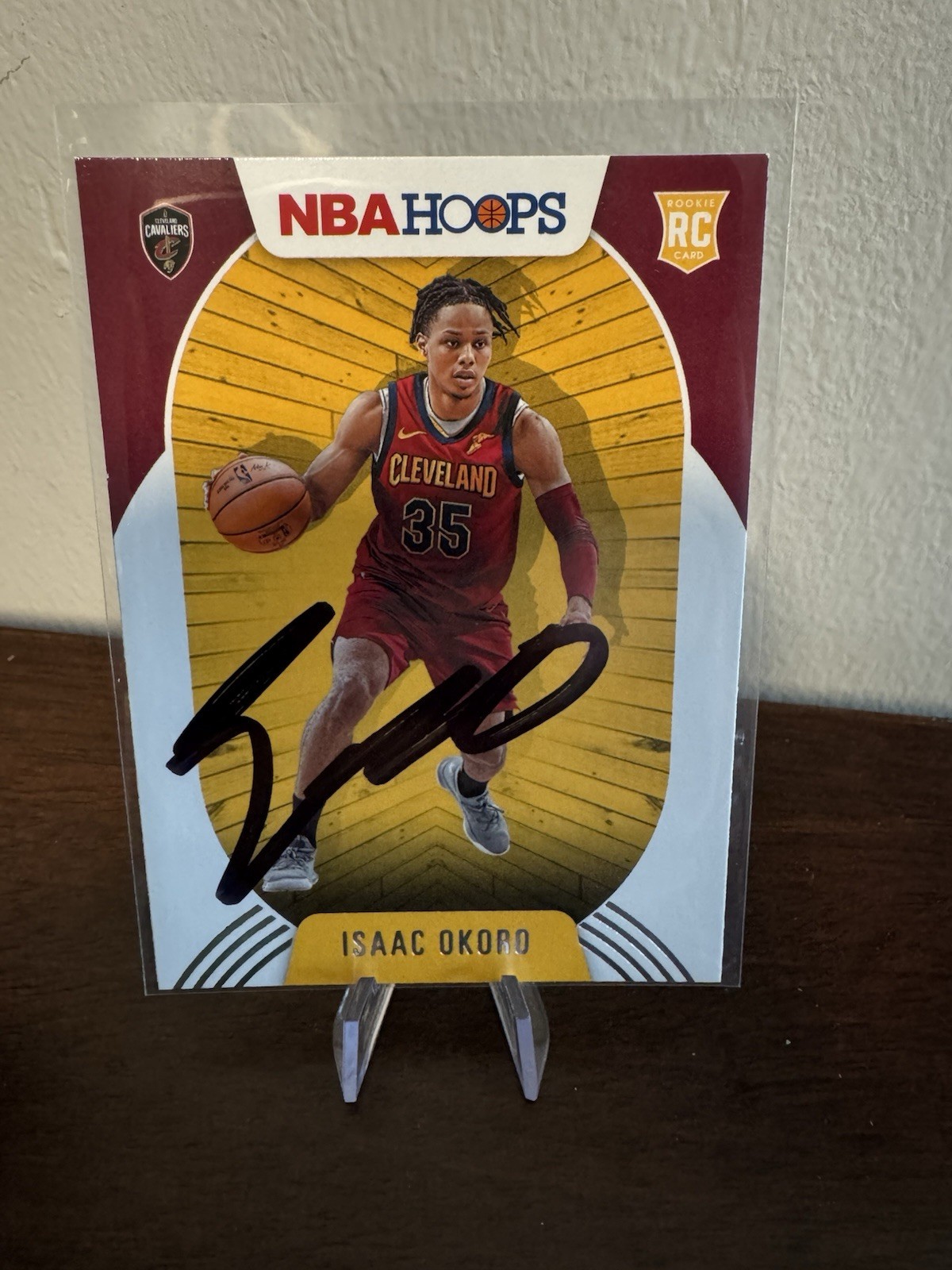 2020-21 Panini NBA Hoops Isaac Okoro RC Signed On Card Auto Primetime Witnessed!