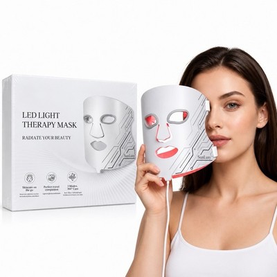 SunLuxy LED Light Therapy Face Mask Red Blue Near Infrared 3 Modes E106A