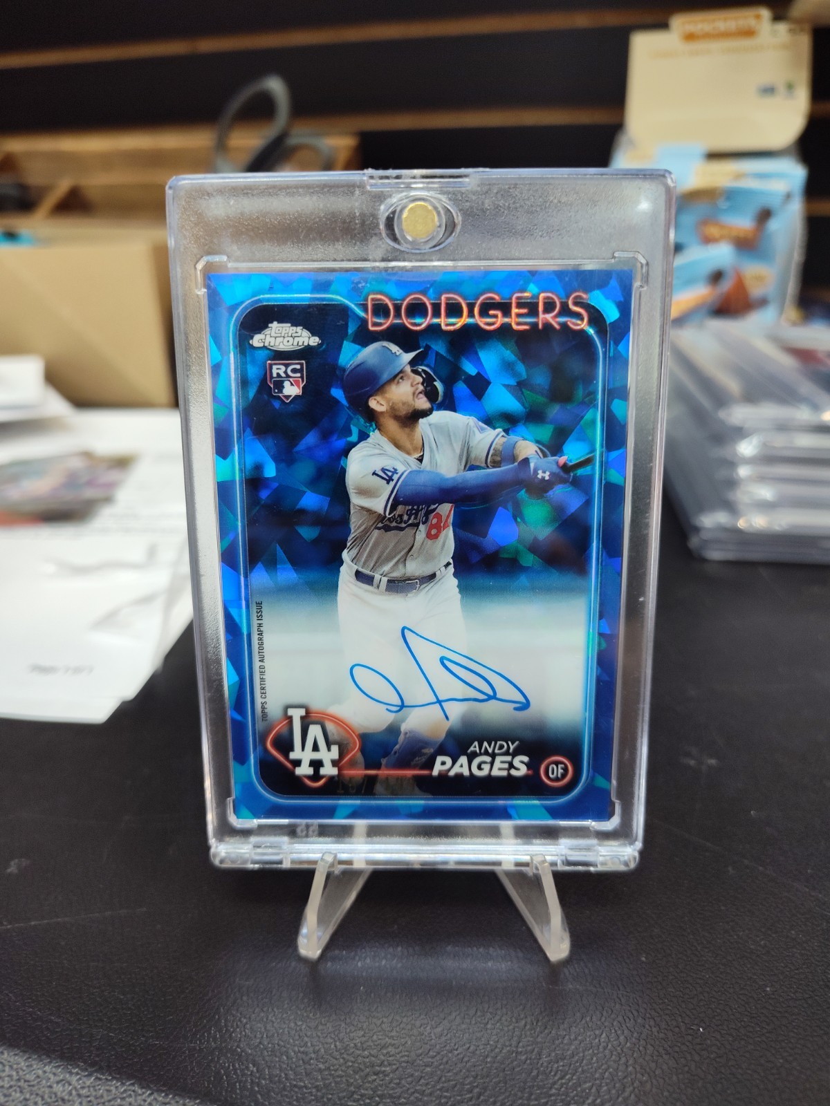 2024 Topps Chrome Update Series Sapphire Edition Andy Pages Auto /199 #USA-AP RC