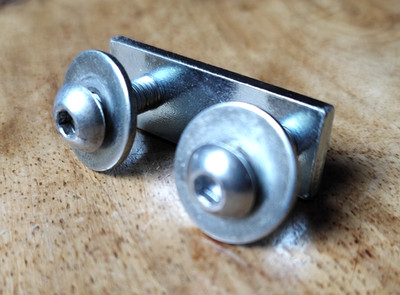 NICKELWORKS THROW OFF Auslöser Befestigungsplatte und Schrauben mounting plate