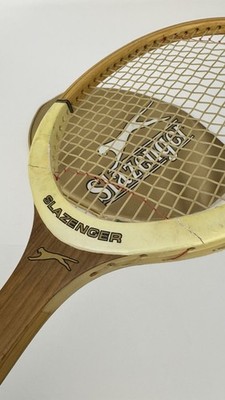 Slazenger ビンテージ 木製テニスラケット CHALLENGE NO.1 Slazenger Challenge No 1 Vintage Wooden Tennis Racket Medium Grip