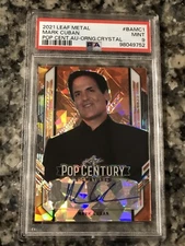2021 Leaf Metal Mark Cuban Pop Century Auto Orange Crystal 1/2! PSA 10 Gem Mint