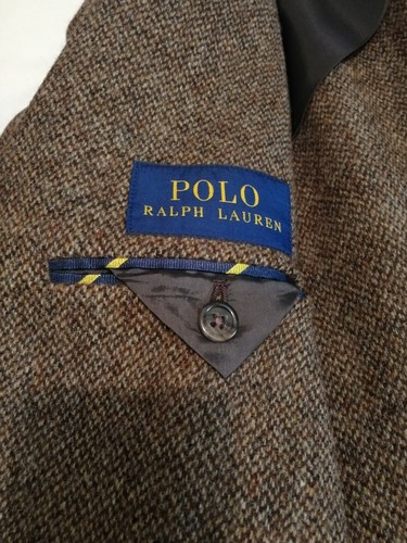 Polo Ralph Lauren Morgan Harvard Tweed Sport Coat Brown Size uk 44R eu 54 - Picture 5 of 11