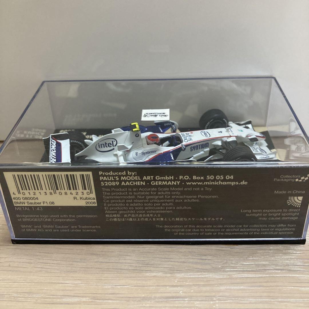 ミニチャンプス　BMW SAUBER クビサ　2008 1/43 MINICHAMPS 1/43 - BMW Sauber F1 08 R. Kubica Winner Canada