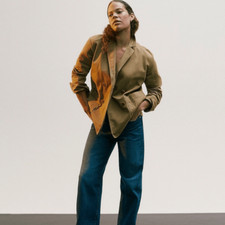 Madewell -954 NWT Crossover Blazer in Re generative Chino Dark Khaki Small