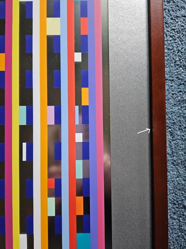 YAACOV AGAM Serigraph on Metallic Silver Paper Geometric abstract Kinetic Ltd Ed - Picture 8 of 19