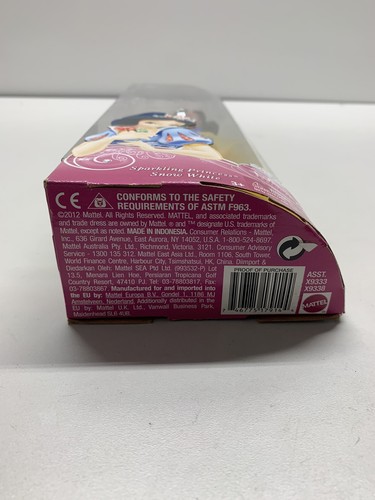 Disney Princess Sparkling Snow White Barbie Doll C9338 Mattel 2012 NIB - Picture 5 of 5