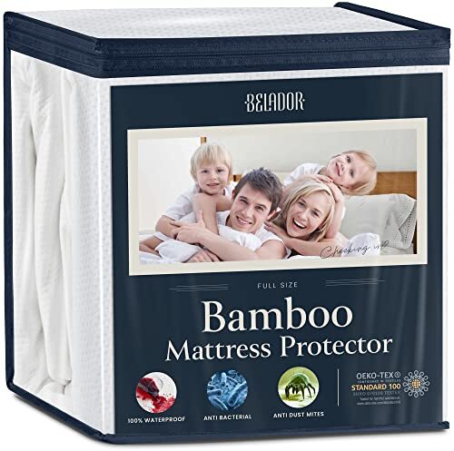 100% Waterproof Mattress Protector Full Luxury Comfort Bamboo Mattress Protector - Picture 1 of 8
