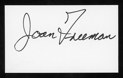 Joan Freeman Actress Roustabout-with ELVIS Bus Stop Signed 3x5 Index Card E26687