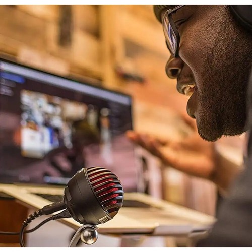 SHURE MOTIV MV5 black microfono usb digitale certificato apple x android mac pc - Imagen 9 de 10