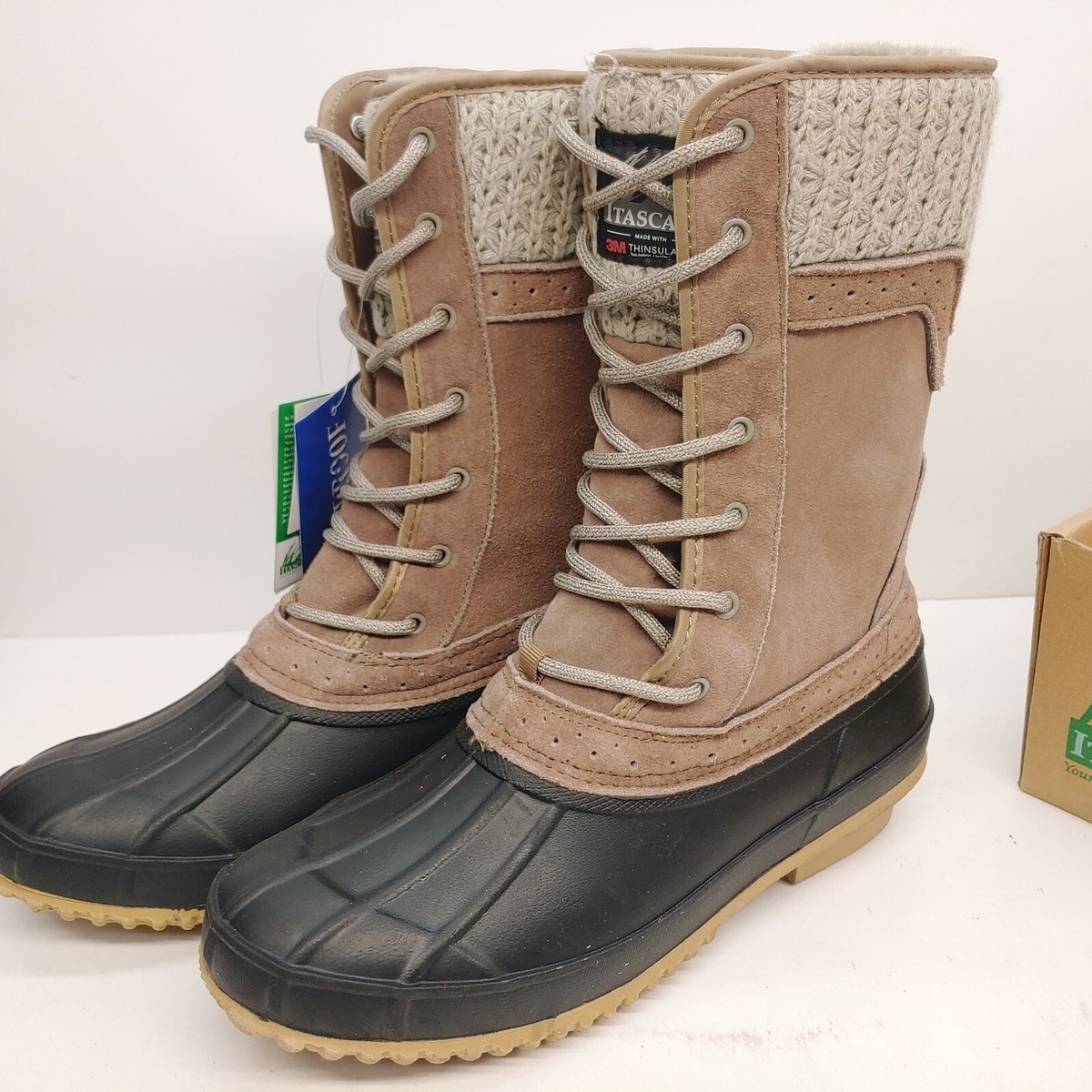 Itasca Boreal Snow Winter Boot Womens Size 10 Brown Leather -20 F