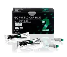 GC 000140 Fuji II LC Glass Ionomer Restorative Capsules A3 50/Pk