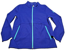 Spyder Youth Girls Full Zip Fleece Jacket - Blue, Size Large 14/16