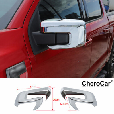Exterior Door Handle/RearView Mirror Cover Trim For Ford F150 2021+ Carbon Fiber