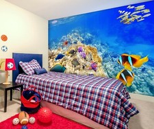 3D Ocean Fish KEP3618 Wallpaper Mural Self-ad...