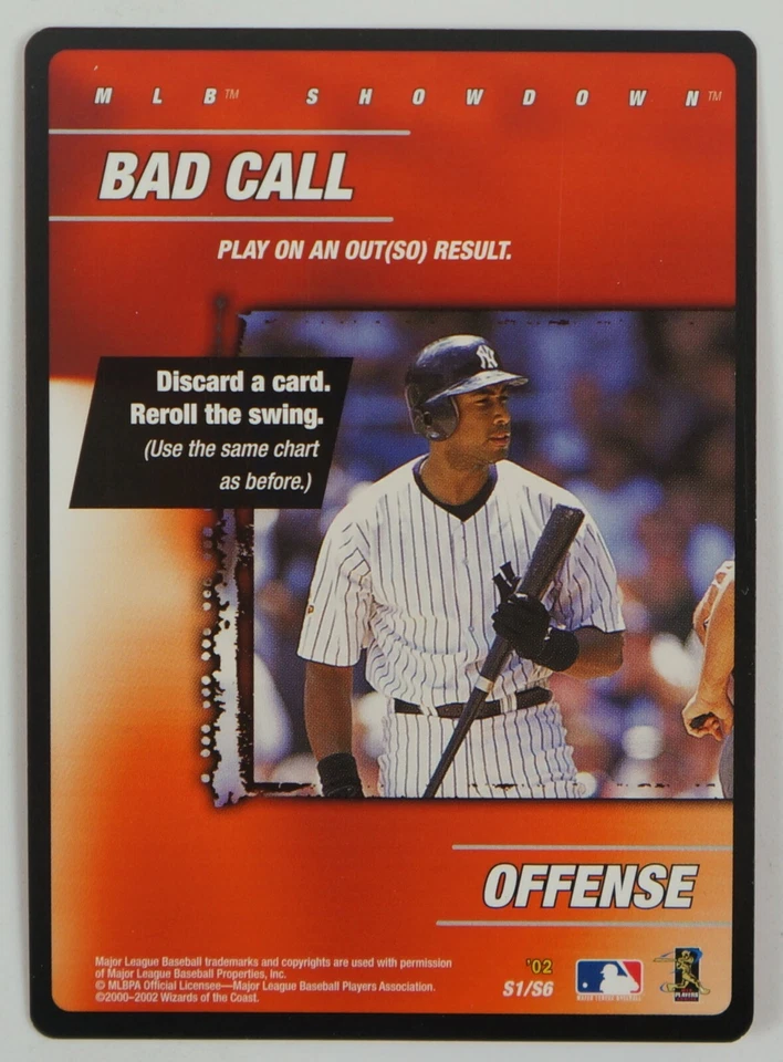 JUEGO COMPLETO DE (6) Tarjetas Promocionales Estrategia MLB Showdown 2002 Bernie Williams NYY Foto 2 de 4
