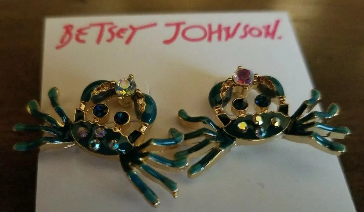 Betsey johnson crab earrings sale
