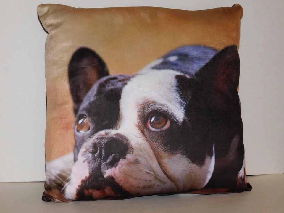 French Bulldog Pillow Frenchie Dog Real Photo 16 X 16 Inch - Image 4 of 4