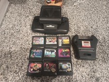 HUGE Sega Game Gear Lot 9 Games Accessories Cases FOR PARTS REPAIR