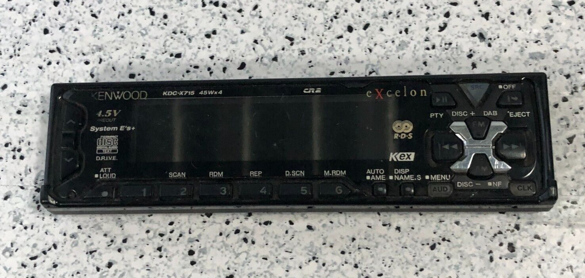 Kenwood Excelon KDC-X715 Car Stereo CD Player | 1 DIN | Faceplate