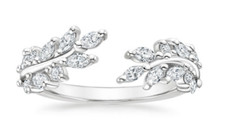 Attractive Marquise Shape 1.30CT White Sapphire Women's Beautiful Handmade Ring