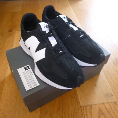 New Balance 327 schwarz Wildleder mit weiß Herren UK 10 NEU mit Karton